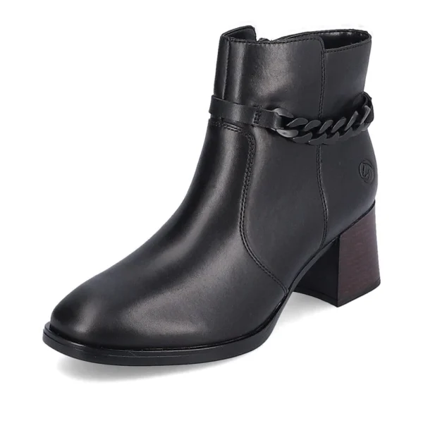 Botine dama cu toc, D0V73-01 Botine dama culoare Negru Botine dama