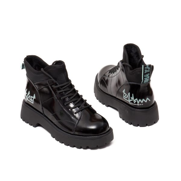 Ghete dama Pass Collection piele, M5M500016 01-L Cizme si botine culoare Negru Cizme si botine 6