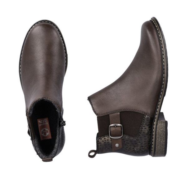 Botine dama piele cu catarama, Z4965-25 Botine dama culoare Maro Botine dama 10