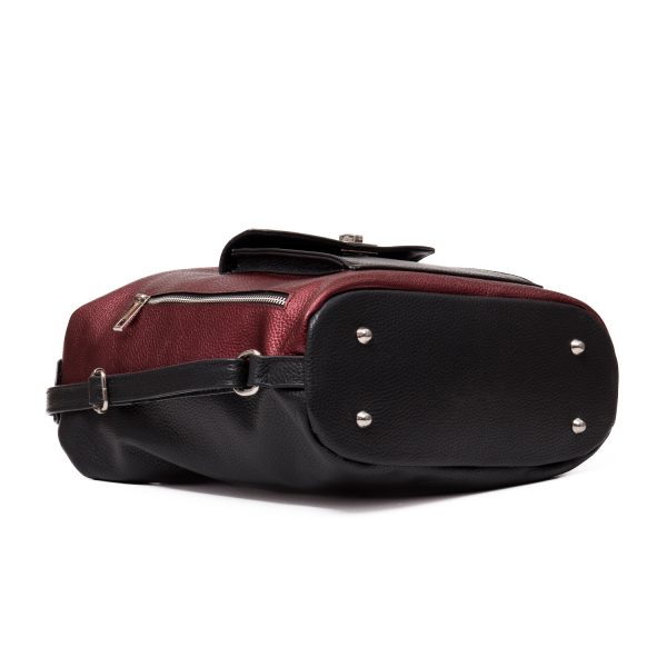 Poseta si Rucsac, piele naturala, M205, bordo Accesorii dama culoare Visiniu Accesorii dama 3