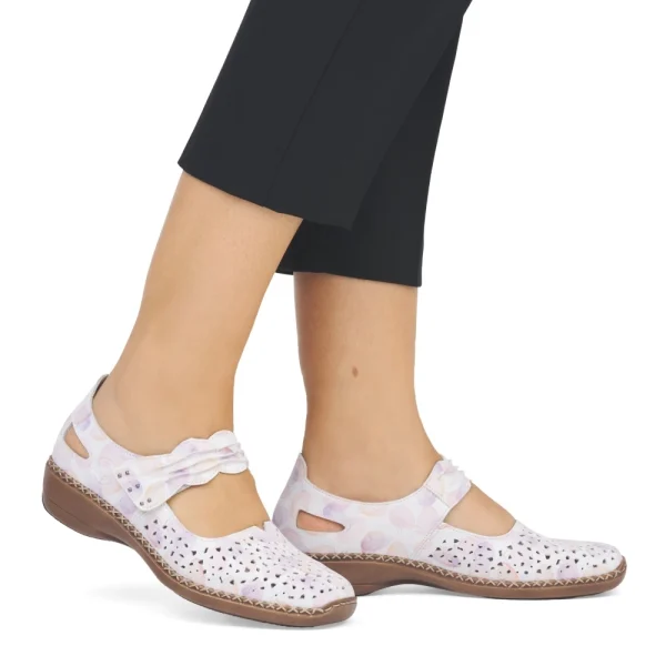 Pantofi vara slip-on Rieker de damă cu model perforat, 41399-91 Incaltaminte dama culoare Multicolor Incaltaminte dama 8