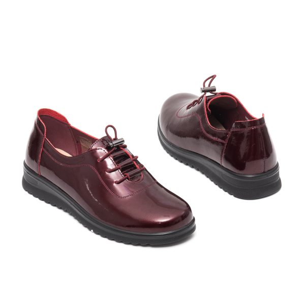 Pantofi casual dama, piele lacuita, X4X440003B 23-L Incaltaminte dama culoare Bordo Incaltaminte dama 6