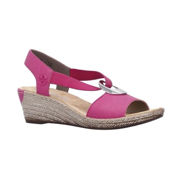 Sandale dama cu toc ortopedic, 624H6-32 Fucsia Incaltaminte dama culoare Fuchsia Incaltaminte dama