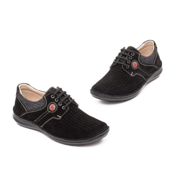 Pantofi casual de vara piele intoarsa, OT9560 01-2 Incaltaminte barbati culoare Negru Incaltaminte barbati 3