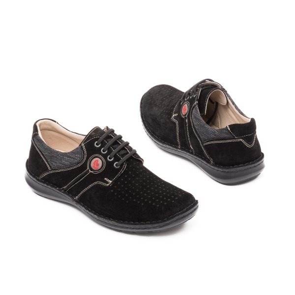 Pantofi casual de vara piele intoarsa, OT9560 01-2 Incaltaminte barbati culoare Negru Incaltaminte barbati 4