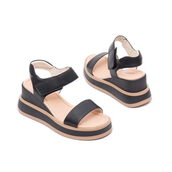 Sandale dama casual, piele naturala, H3DL40005A 01-N Incaltaminte dama culoare Negru Incaltaminte dama 6