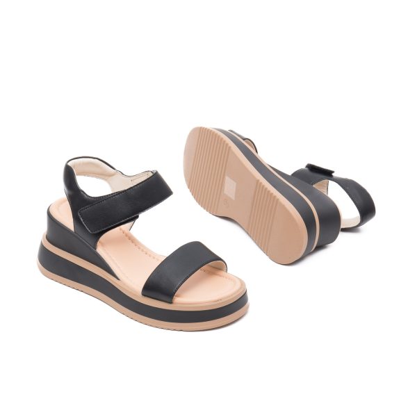 Sandale dama casual, piele naturala, H3DL40005A 01-N Incaltaminte dama culoare Negru Incaltaminte dama 5