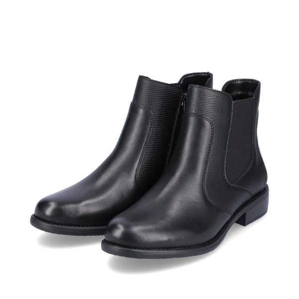 Botine Chelsea elegante și confortabile pentru femei D0F70-01 Botine dama culoare Negru Botine dama 2