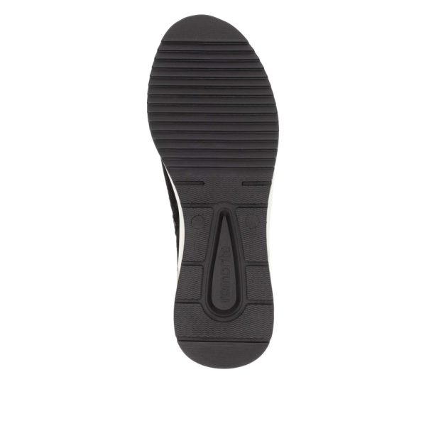 Botine cu toc wedge și detalii chic din piele întoarsă D0T75-03 Botine dama culoare Negru Botine dama 3