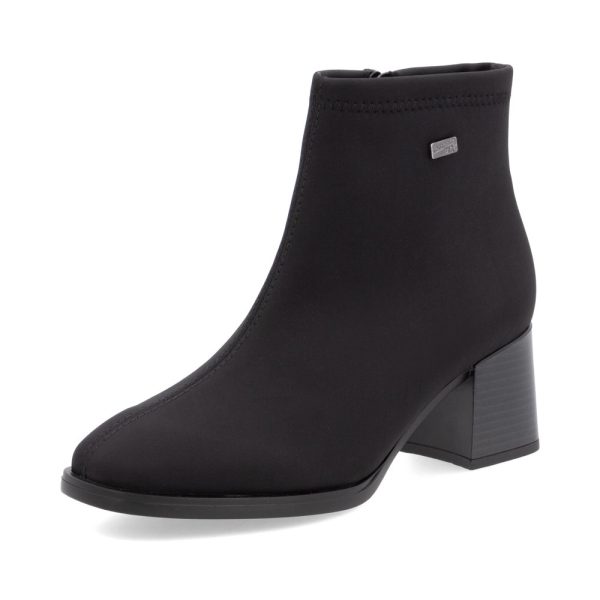 Botine negre cu toc bloc și fermoar D0V77-00 Botine dama culoare Negru Botine dama 2