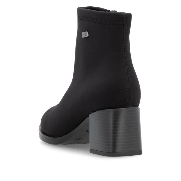 Botine negre cu toc bloc și fermoar D0V77-00 Botine dama culoare Negru Botine dama 6