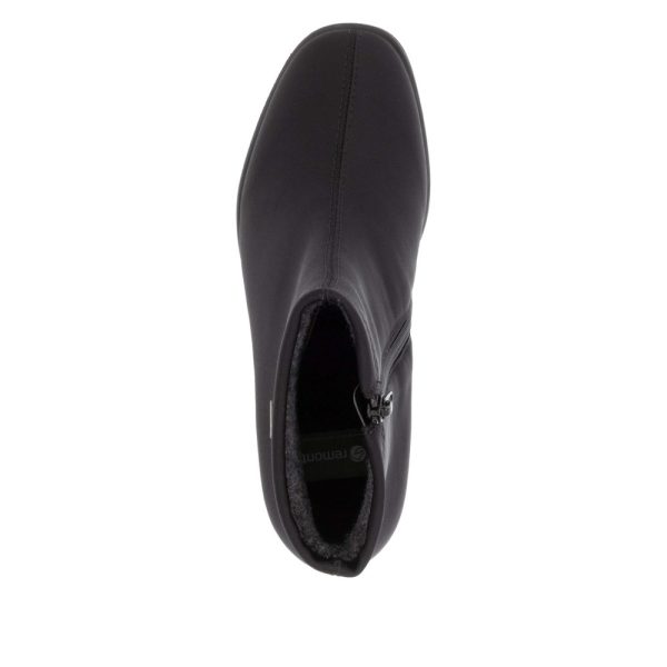 Botine negre cu toc bloc și fermoar D0V77-00 Botine dama culoare Negru Botine dama 8