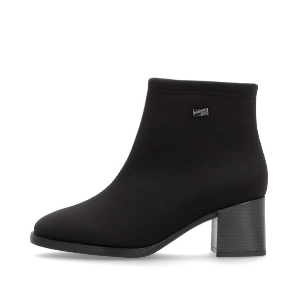 Botine negre cu toc bloc și fermoar D0V77-00 Botine dama culoare Negru Botine dama 7