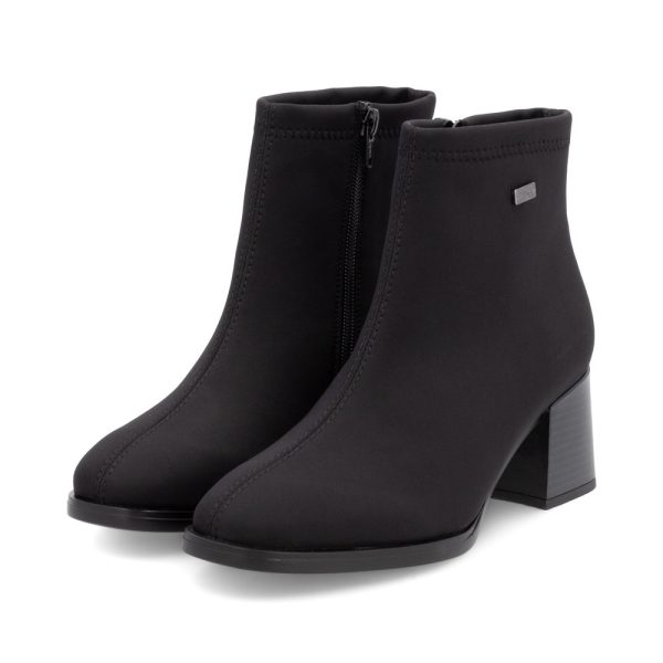 Botine negre cu toc bloc și fermoar D0V77-00 Botine dama culoare Negru Botine dama 11