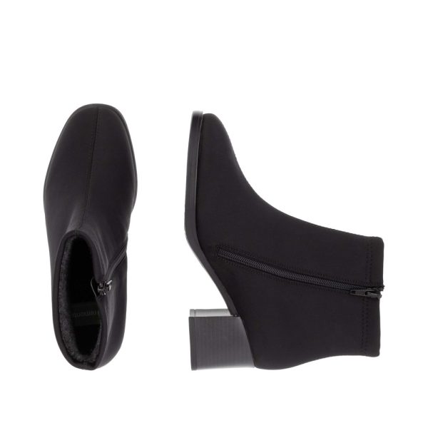 Botine negre cu toc bloc și fermoar D0V77-00 Botine dama culoare Negru Botine dama 4