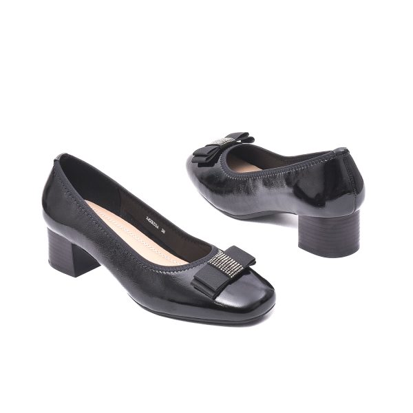 Pantofi eleganti cu toc comod, X4X450053A 01-L Incaltaminte dama culoare Negru lac Incaltaminte dama 6