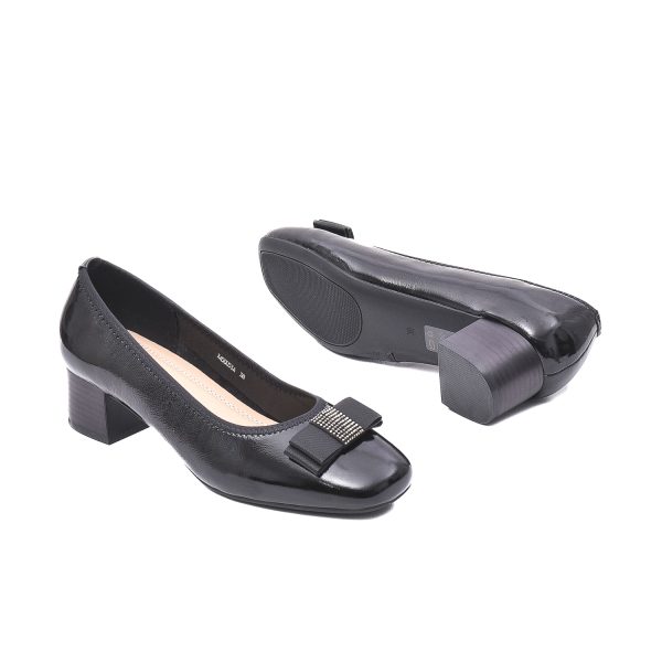 Pantofi eleganti cu toc comod, X4X450053A 01-L Incaltaminte dama culoare Negru lac Incaltaminte dama 5