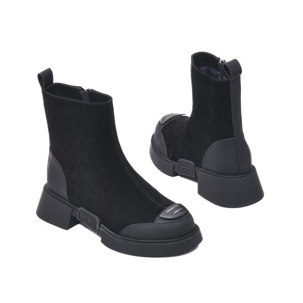 Botine casual, piele intoarsa, 3KYA50020B 01-I Botine dama culoare Negru Botine dama 6