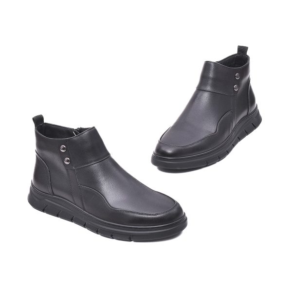 Ghete barbat, piele naturala, E6E650008B 01-N Ghete barbati culoare Negru Ghete barbati 2