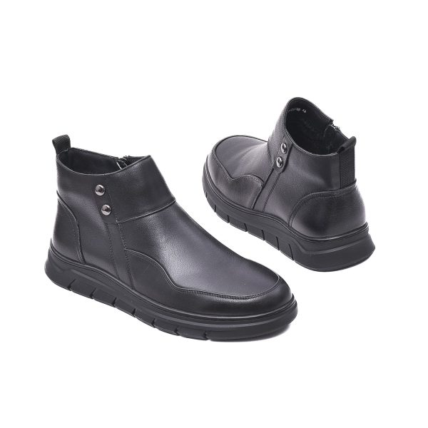 Ghete barbat, piele naturala, E6E650008B 01-N Ghete barbati culoare Negru Ghete barbati 6