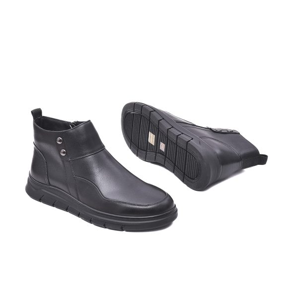 Ghete barbat, piele naturala, E6E650008B 01-N Ghete barbati culoare Negru Ghete barbati 5