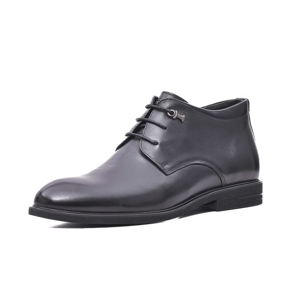 Ghete barbati, piele naturala, E6E650004 01-N Ghete barbati culoare Negru Ghete barbati