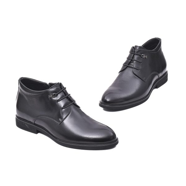 Ghete barbati, piele naturala, E6E650004 01-N Ghete barbati culoare Negru Ghete barbati 2