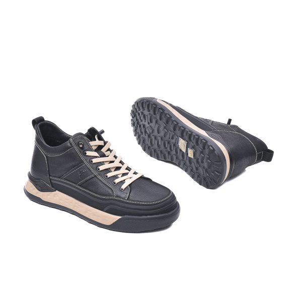 Ghete tip sneakers, piele naturala, E6E650013A 01-N Ghete barbati culoare Negru Ghete barbati 5