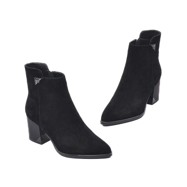 Botine dama, piele intoarsa, JYJY50005B 01-I Botine dama culoare Negru Botine dama 2