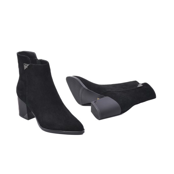 Botine dama, piele intoarsa, JYJY50005B 01-I Botine dama culoare Negru Botine dama 5