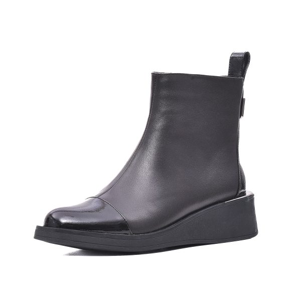 Botine cu talpa ortopedica, JYJY50014A 01-N Ghete dama culoare Negru Ghete dama