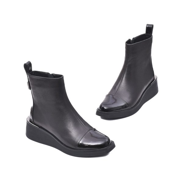 Botine cu talpa ortopedica, JYJY50014A 01-N Ghete dama culoare Negru Ghete dama 2