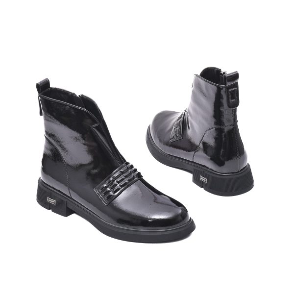 Botine Damă Karisma din Piele Naturală Lăcuită Z922B686-F609-ZP170B 01-L Botine dama culoare Negru Botine dama 6