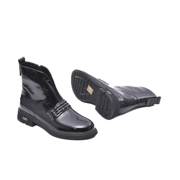 Botine Damă Karisma din Piele Naturală Lăcuită Z922B686-F609-ZP170B 01-L Botine dama culoare Negru Botine dama 5