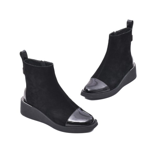 Botine cu platforma, piele naturala, JYJY50014B 01-I Botine dama culoare Negru Botine dama 2