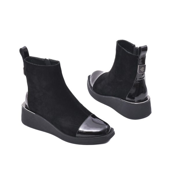 Botine cu platforma, piele naturala, JYJY50014B 01-I Botine dama culoare Negru Botine dama 6