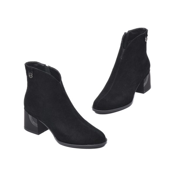 Botine elegante, piele naturala, JYJY50015B 01-I Botine dama culoare Negru Botine dama 2