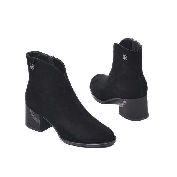 Botine elegante, piele naturala, JYJY50015B 01-I Botine dama culoare Negru Botine dama 6