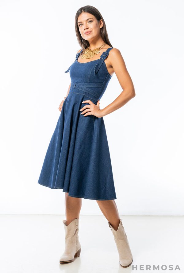 Rochie Denim Ilinca Bleumarin Hermosa Imbracaminte dama