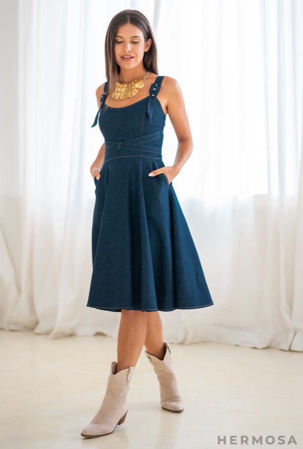 Rochie Denim Ilinca Bleumarin Hermosa Imbracaminte dama 2