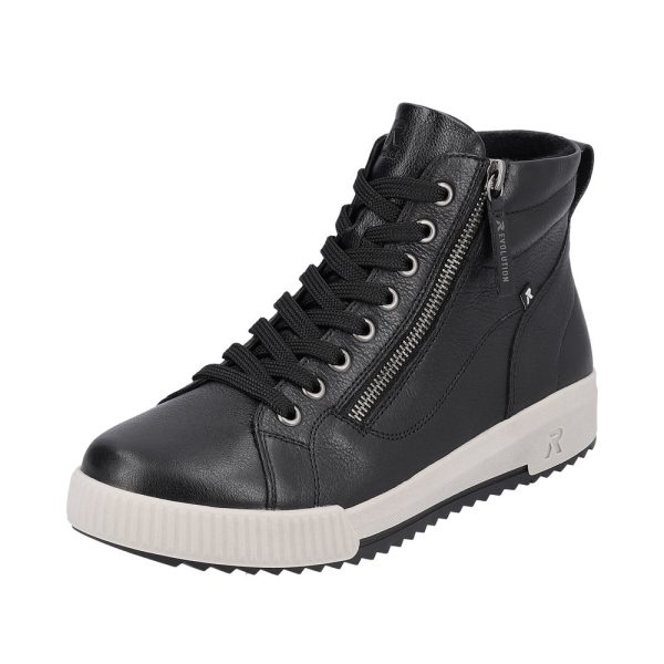 Ghete tip sneakers, piele naturala,W0164-00 Ghete dama culoare Negru Ghete dama