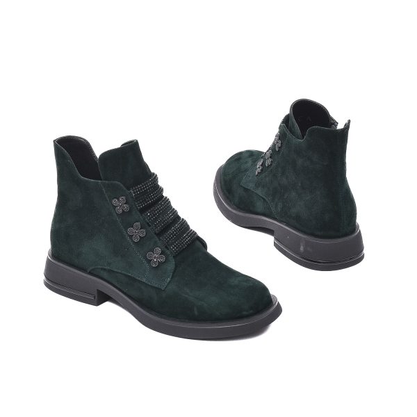 Botine cu strasuri, piele naturala, K3K350023A C2-I Botine dama culoare Verde Botine dama 6