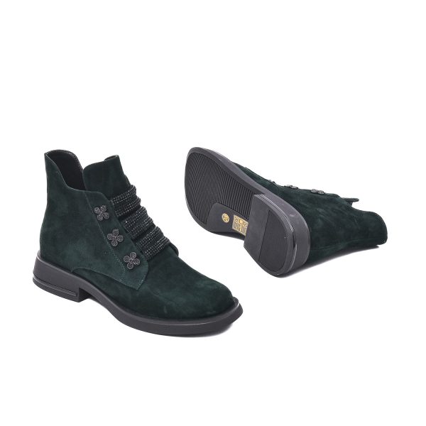 Botine cu strasuri, piele naturala, K3K350023A C2-I Botine dama culoare Verde Botine dama 5