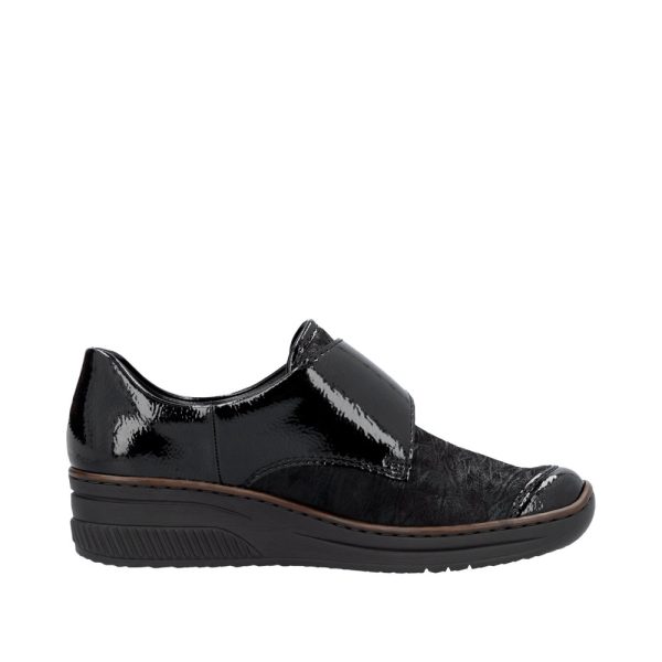 Pantofi dama casual, piele lacuita, 487C0-00 Incaltaminte dama culoare Negru Incaltaminte dama 5