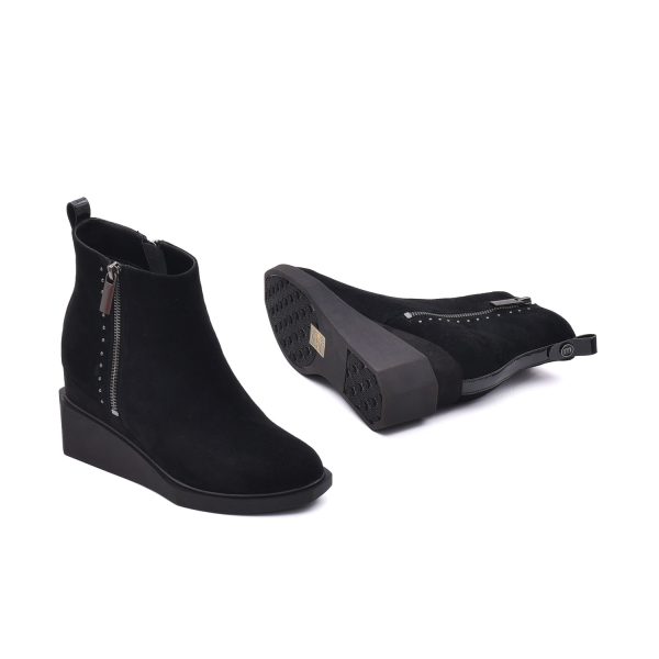 Botine cu platforma, piele naturala de antilopa, JIJI50031B 01-I Botine dama culoare Negru Botine dama 5