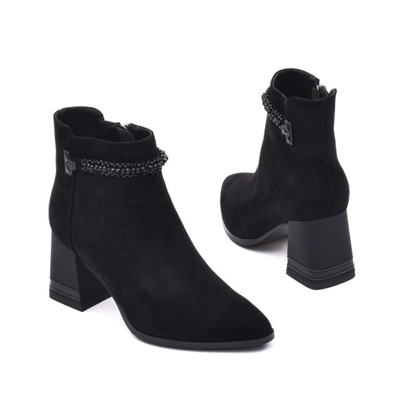 Botine Epica din piele întoarsă K3K350087 01-I Botine dama culoare Negru Botine dama 6