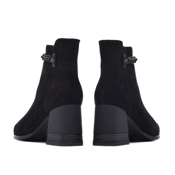 Botine Epica din piele întoarsă K3K350087 01-I Botine dama culoare Negru Botine dama 3